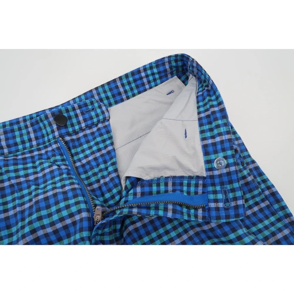 Lululemon Shorts Mens‎ 34 Blue Gingham Checks 11